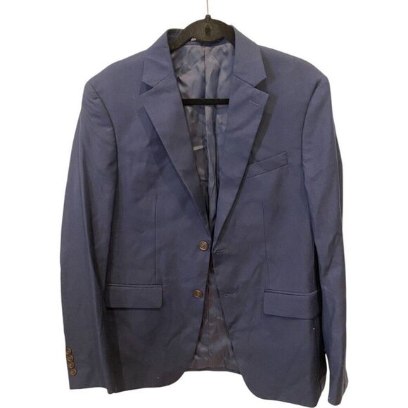 Zara Mens Suit Jacket EU 50 US 40 Blue Single Breasted Formal 8288/712 NWOT